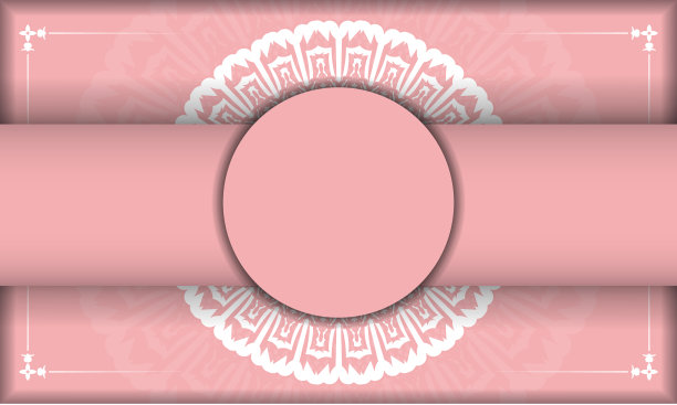 粉红色背景与希腊白色装饰和地方为您的文本图片下载