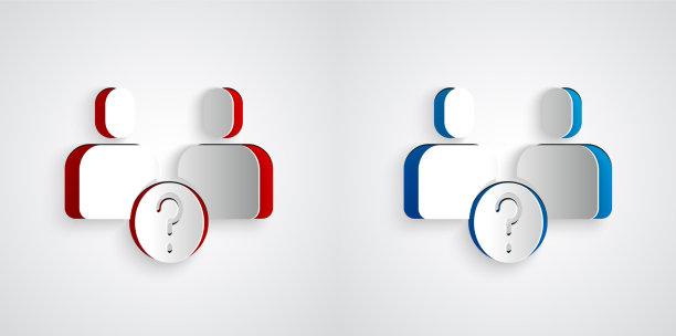 剪纸复杂关系图标孤立图片下载