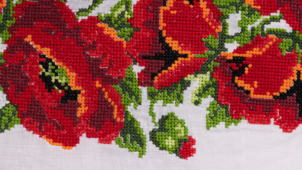 刺绣图案。国家乌克兰刺绣。民族服饰元素图片下载