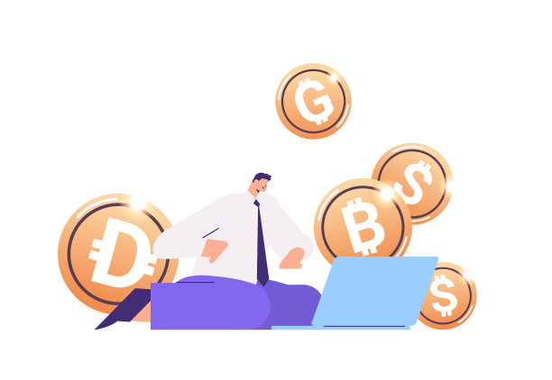 商人使用笔记本电脑黄金加密货币加密货币挖矿虚拟货币数字货币区块链图片下载