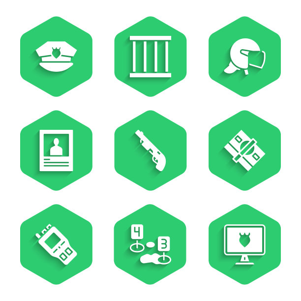 在犯罪现场设置警用猎枪标志图片下载