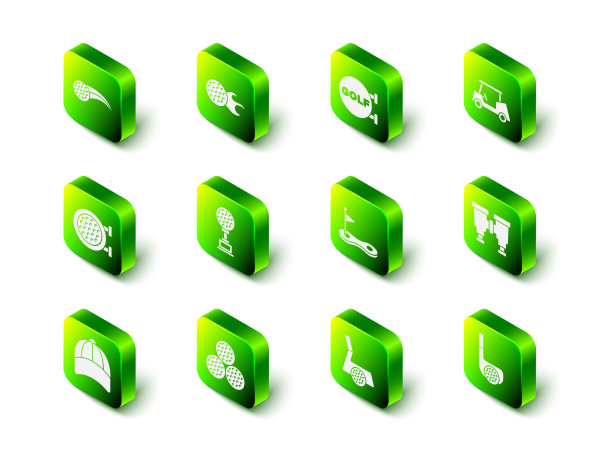 高尔夫球运动俱乐部车双筒望远镜图片下载