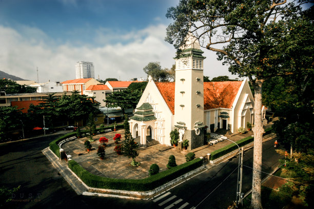 越南，Vung Tau天主教教堂，Vung Tau City图片下载