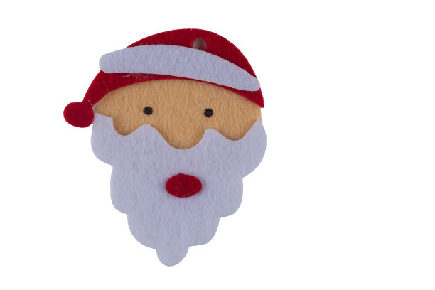 有趣的圣诞老人圣诞树装饰在白色的背景上。图片下载