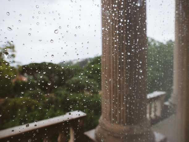 玻璃上的雨滴图片下载