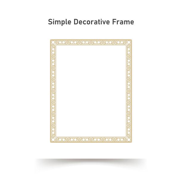 装饰装饰方形框架。简单的金线边框的照片，证书设计图片下载