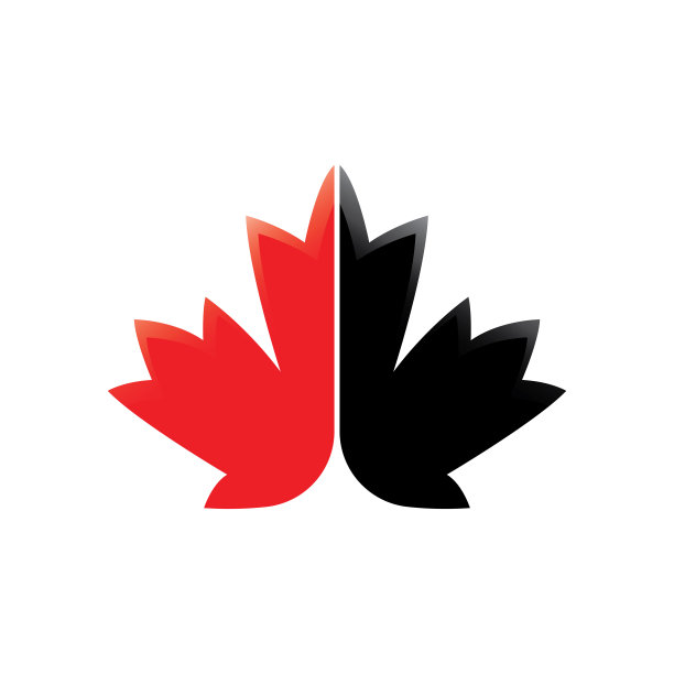 枫叶标志设计。加拿大的象征标志。图片下载