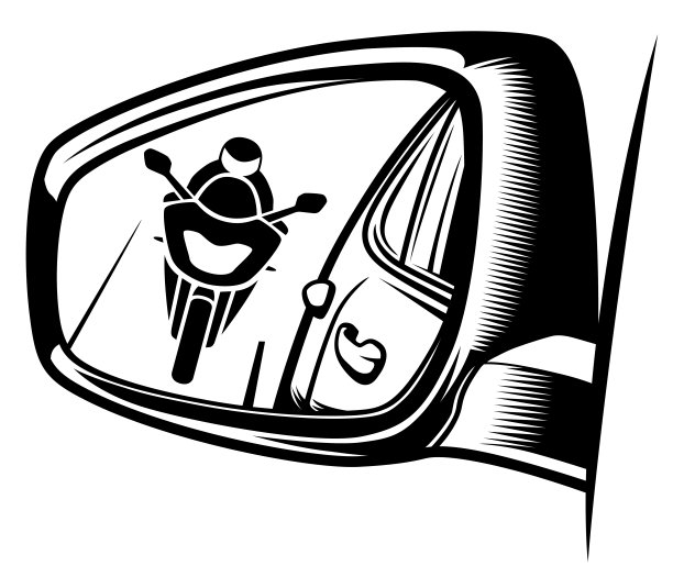 摩托车镜中的倒影图片下载