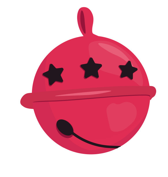 圣诞钟矢量股票插图。红色的钟。图片下载