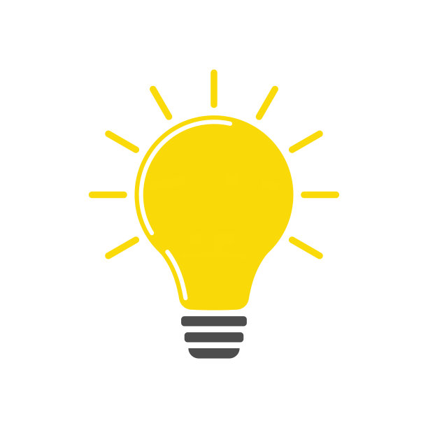 灯泡图标。想法,解决方案。矢量图图片下载