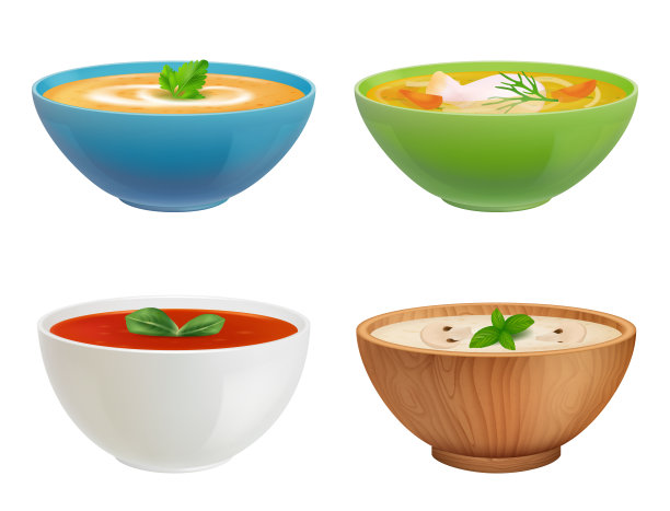 碗汤。西班牙凉菜鸡泥汤用鱼体面的载体容器与液体产品图片下载