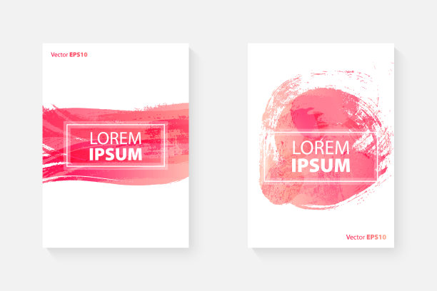 抽象水彩画的横幅。矢量手册模板可以用于网页，个人和社会媒体。图片下载