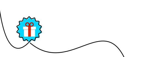 单线画标签的礼物。图片下载