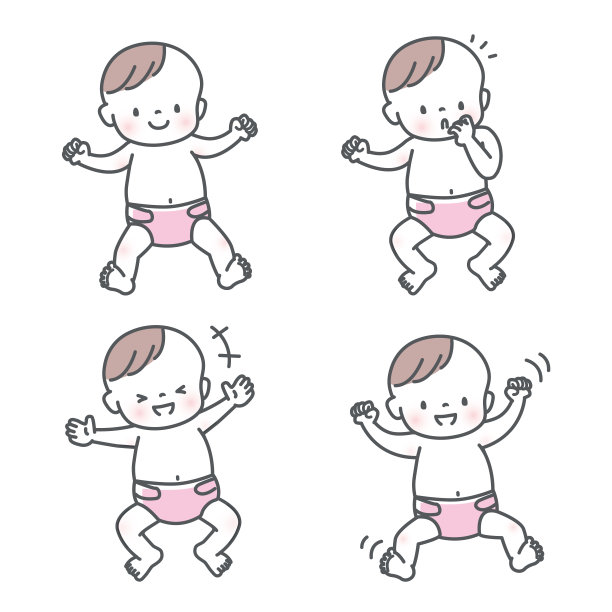 可爱宝宝插画套装图片下载