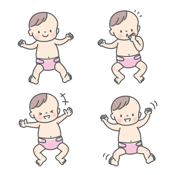 可爱宝宝插画套装图片下载