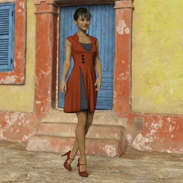 女人摆姿势。人是不真实的。她是一个3D渲染，因此不需要模型发布。图片下载