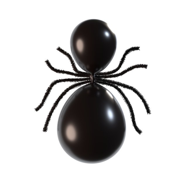 3D万圣节蜘蛛在白色背景图片下载