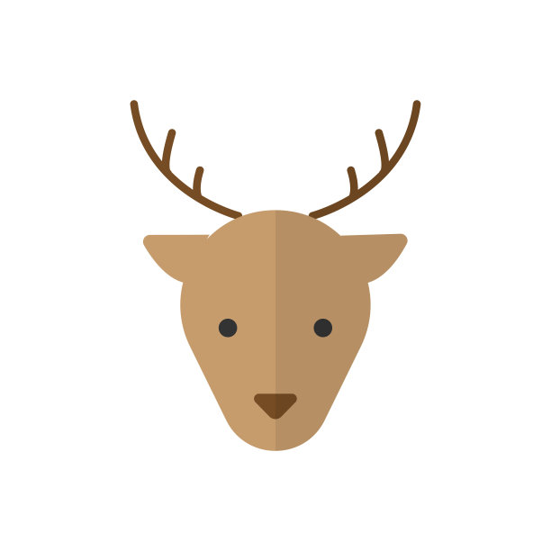 圣诞驯鹿的矢量插图图片下载