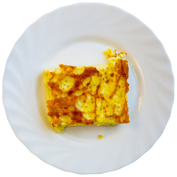 在餐馆盘子里的一份煎蛋卷图片下载