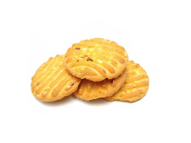 甜脆的饼干孤立在白色的背景图片下载