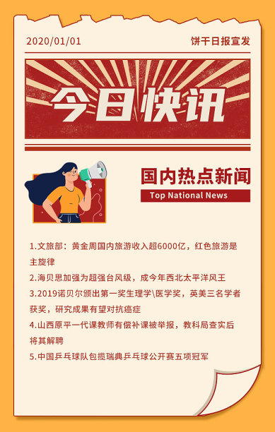 插画创意复古今日快讯手机海报图片下载