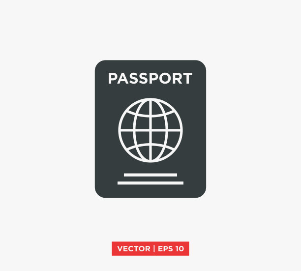 护照图标矢量插图设计编辑可调整大小EPS 10图片下载