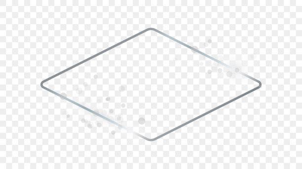 银色发光圆形菱形框架与闪光图片下载