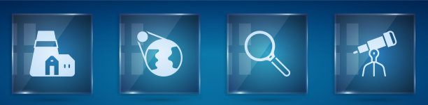 设有电站、电厂、地球仪放大装置图片下载