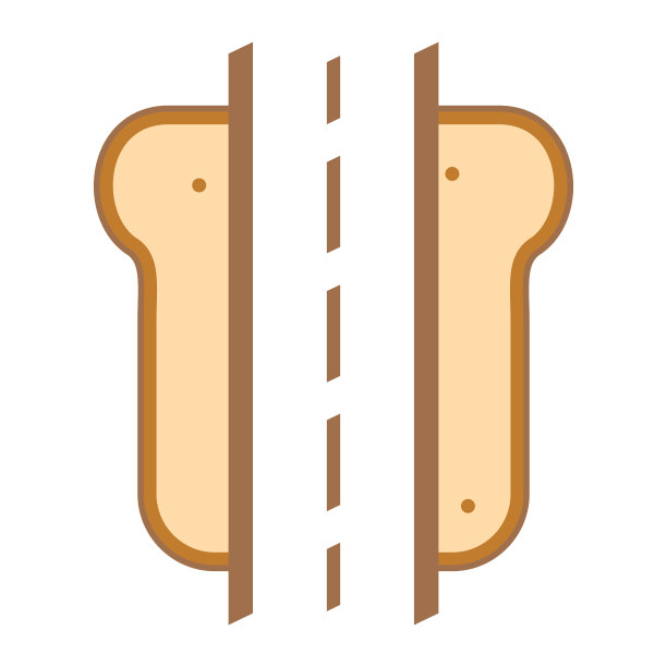 插图矢量图形的道路上的面包标志图片下载