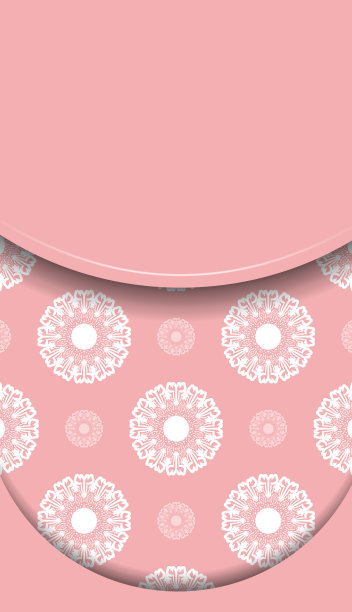 粉红色背景与印度白色图案和地方的标志或文本图片下载