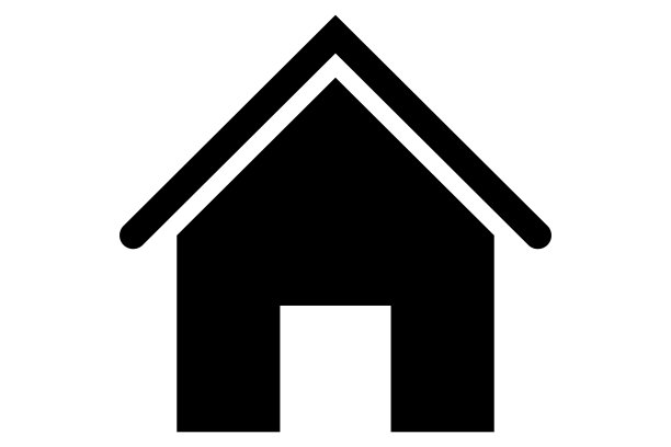 房屋图标，黑色房屋符号，房地产标志图片下载
