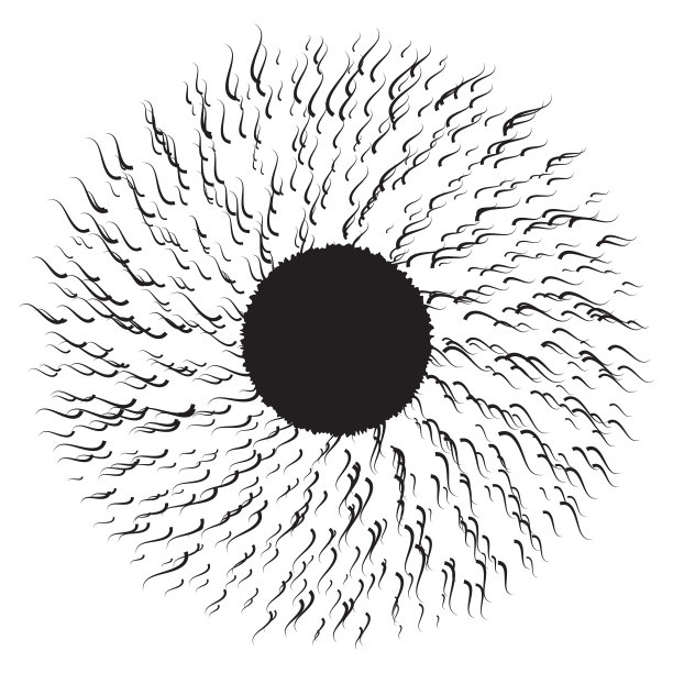 抽象的单色背景与圆和线。象征太阳或医学。图片下载