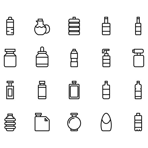 瓶子的图标。图片下载
