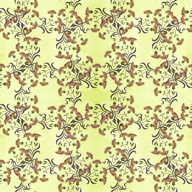 无缝模式。在水彩背景上的野花组成。矢车菊。使用印刷材料、标志、物品、网站、地图、海报、明信片、包装。图片下载