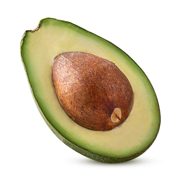 牛油果和骨头一起切成两半图片下载