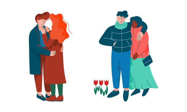 年轻男女相拥情图片下载