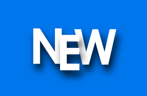 白纸新标志蓝色背景。图片下载