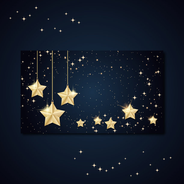 圣诞和新年邀请卡矢量模板图片下载