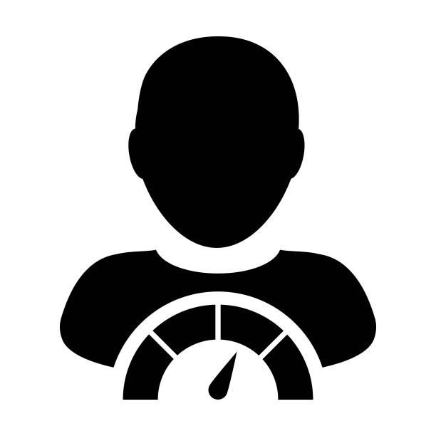 社会信用系统图标得分仪表矢量男性用户个人简介头像符号为字形象形图图片下载