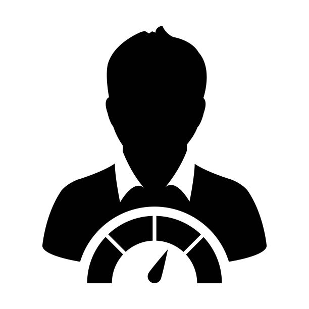 社会信用系统图标得分仪表矢量男性用户个人简介头像符号为字形象形图图片下载