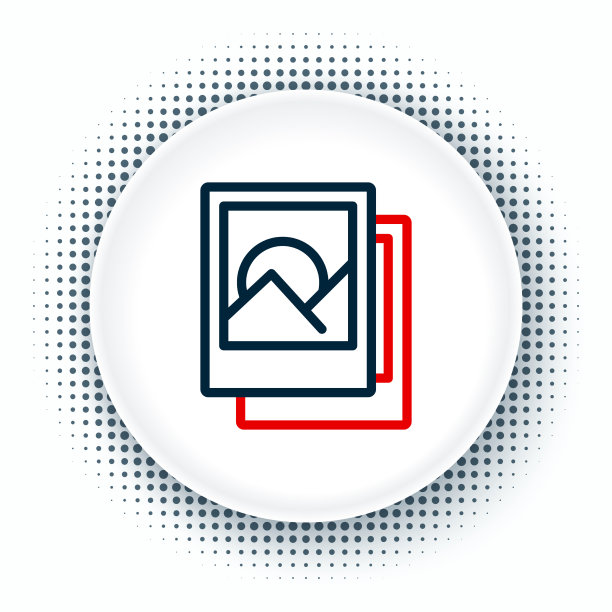 线相框图标孤立在白色背景图片下载