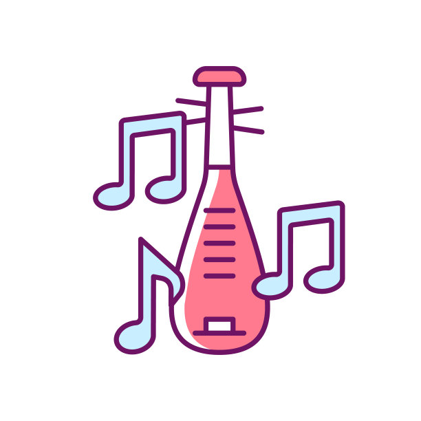 琵琶乐器RGB颜色图标图片下载