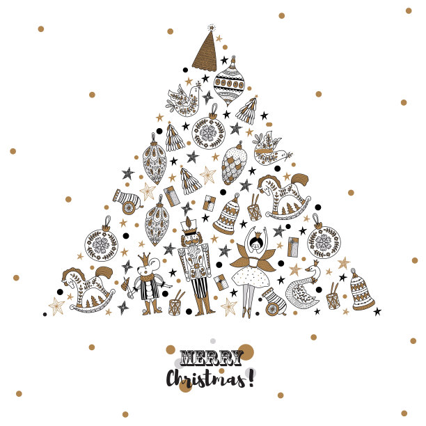 圣诞贺卡胡桃夹子。图片下载