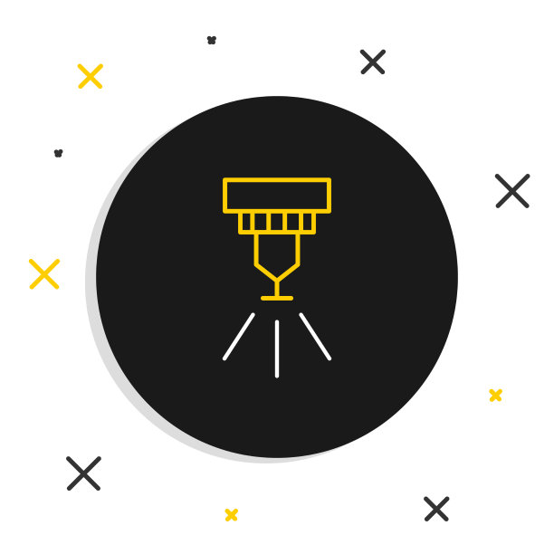 线消防喷淋系统图标隔离在白色图片下载