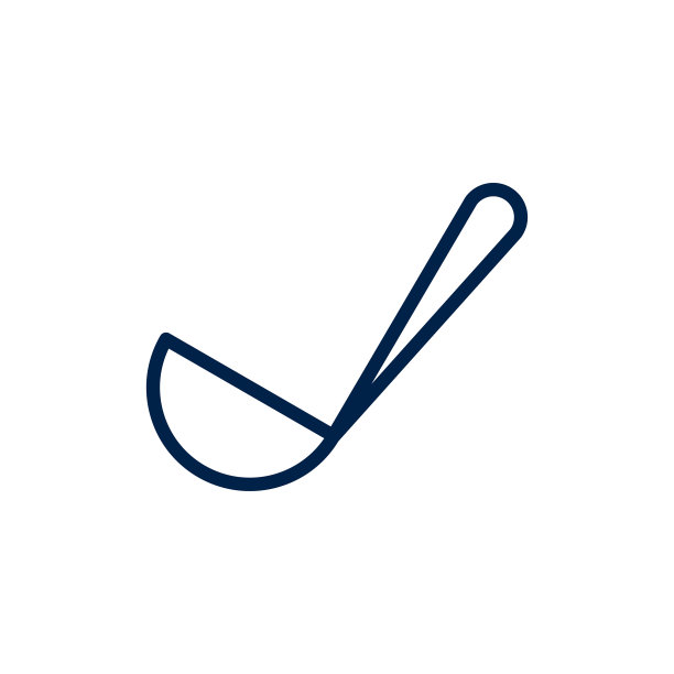 汤勺图标标志模板隔离在白色背景。图片下载