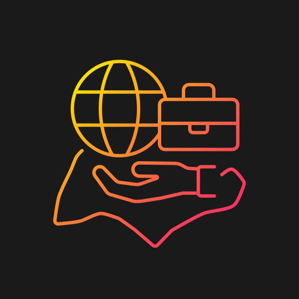 灵活的劳动法梯度矢量图标的黑暗主题图片下载