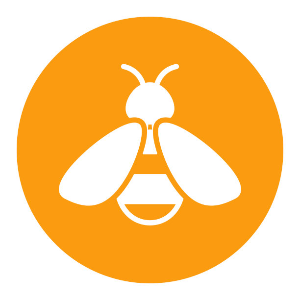 蜜蜂矢量字形图标。农场动物标志图片下载