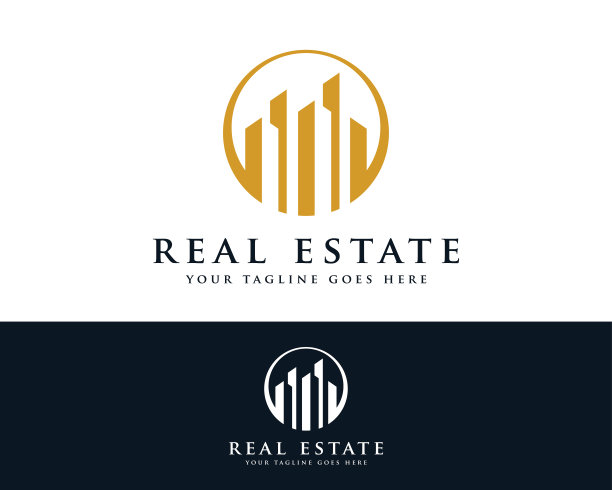 房地产建筑标志图标矢量设计编辑可调整大小EPS 10图片下载