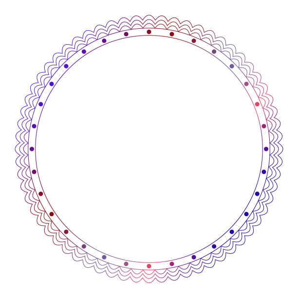 曼陀罗形式的圆形框架。图片下载