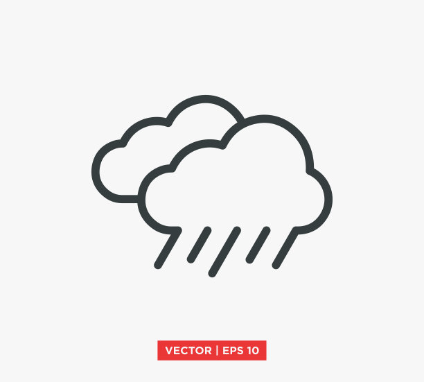 雨图标矢量插图设计编辑可调整大小EPS 10图片下载